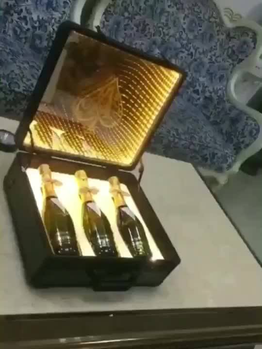 3 Bottles Ace Of Spade Glorifier Box Rechargeable Led Spade Vip