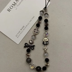 新款暗黑系ins手機鏈合金 金屬熊貓掛繩配飾鏈條辣妹立得ccd相機