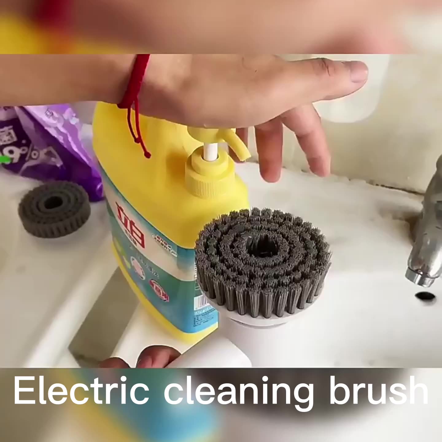 Automatic Rechargeable Bathroom Spin Scrubber Electric Cleaning Brush