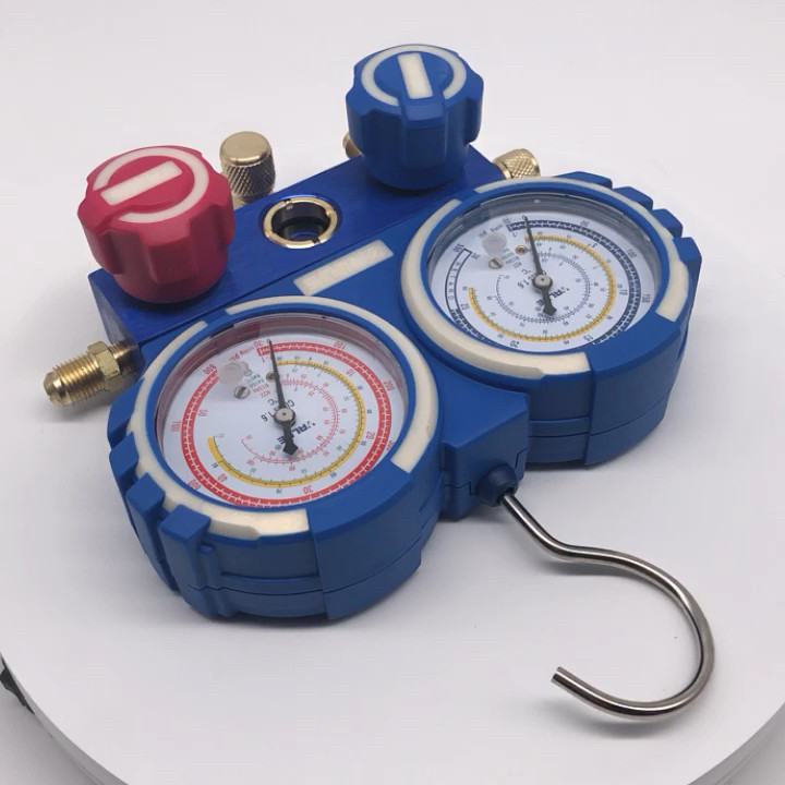 R410a Refrigeration Double Dial Digital Manifold Pressure Gauge Set