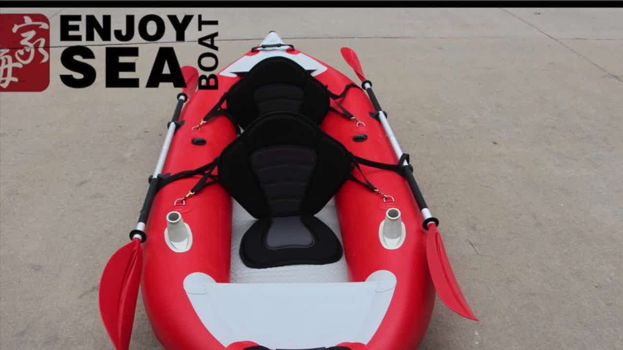 Pvc Hypalon Inflatable Kayak With Paddles Drop Stitch Floor Boat Ak270