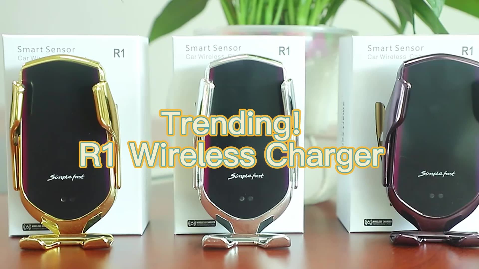 Smart Sensor Car Wireless Charger R1 R2 R3 Automatic Clamping 10w Fast