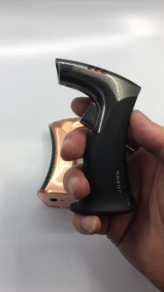 2019 Custom Jobon Brand Butane Refillable Lighter Windproof Gas Torch