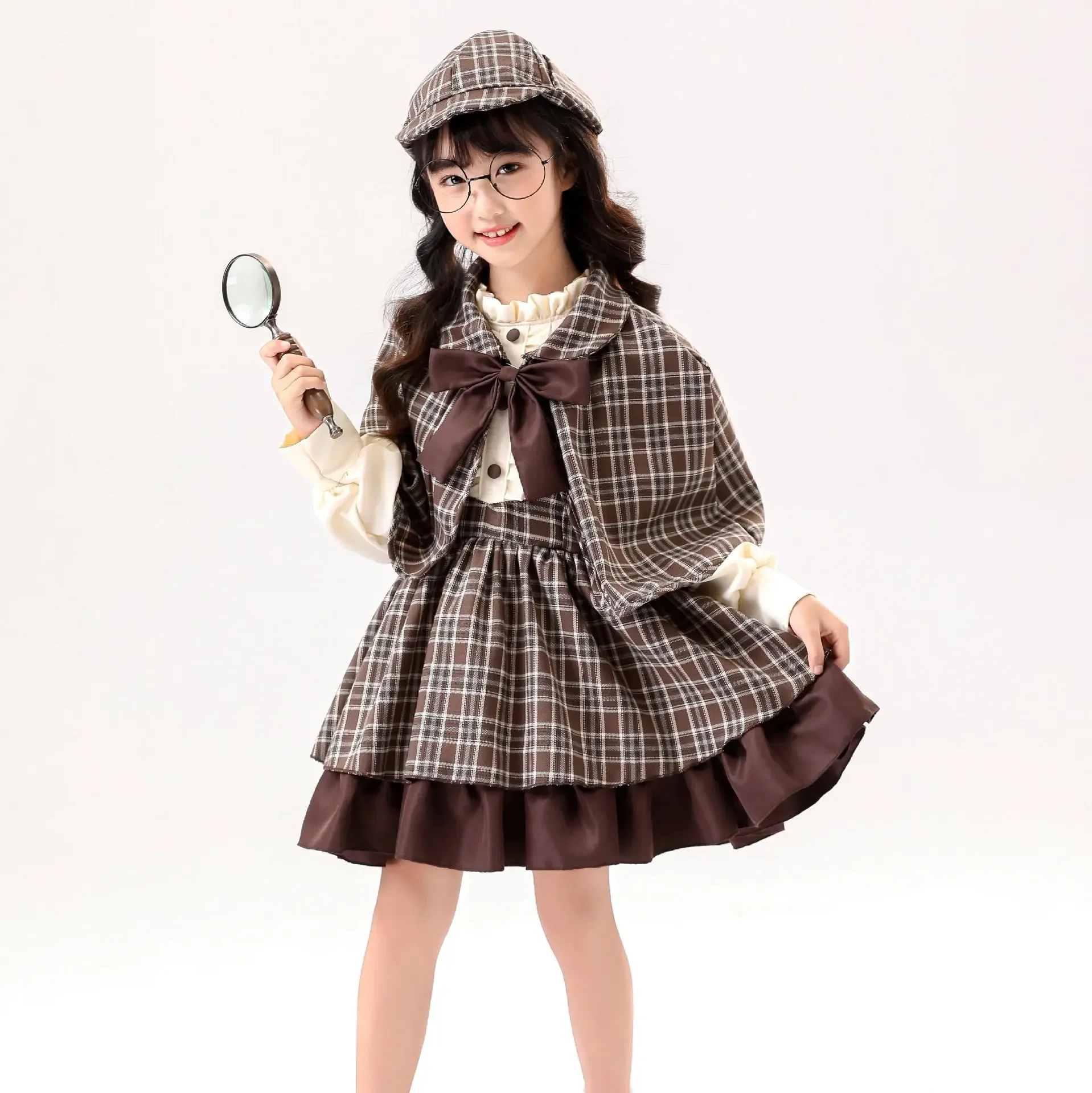 2025 New cosplay Detective Sherlock Holmes Parent-Child suit Game Party Role Playing Clothing Women's Clothing
