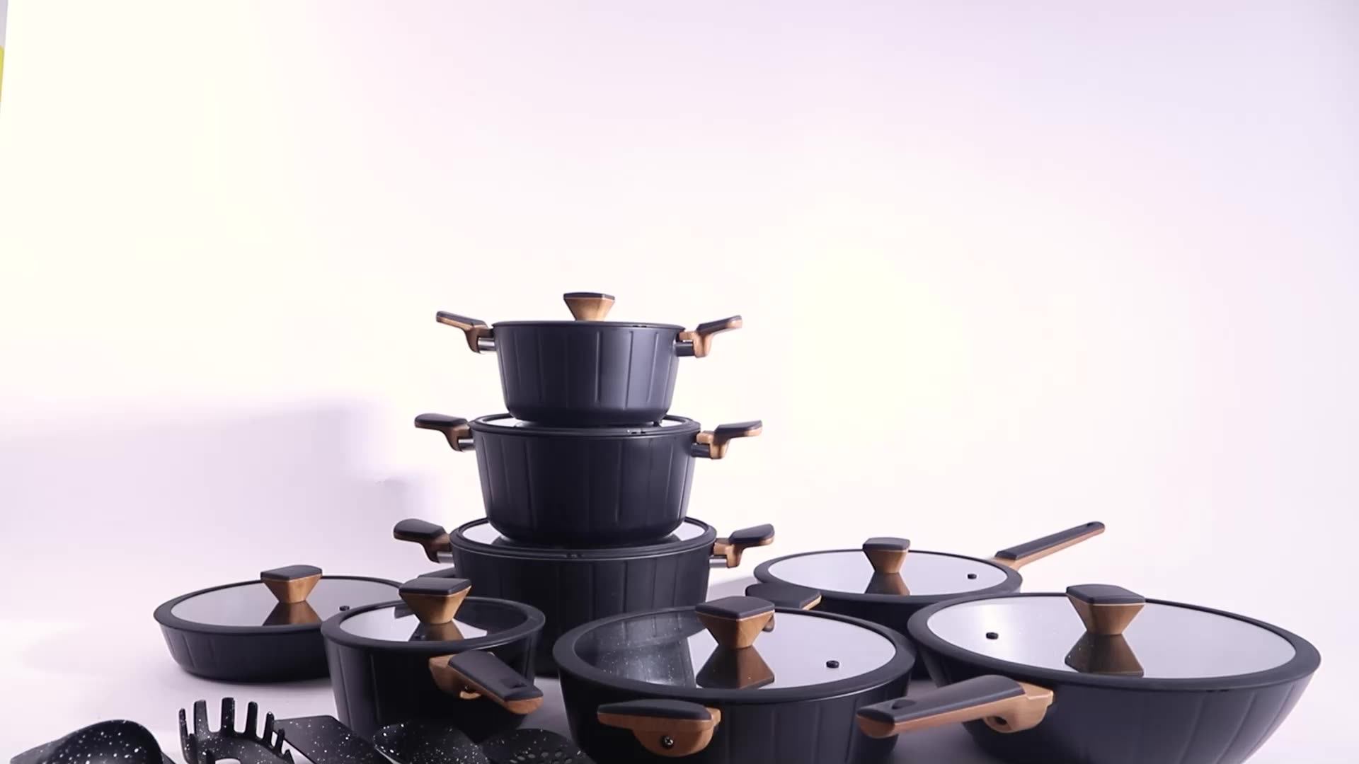 Smartpan Wholesale Aluminum Luxury Stackable Pots And Pans Nonstick
