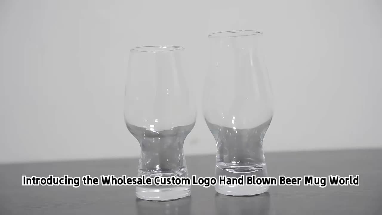 Wholesale Pilsner Can Shape Custom Logo Beer Glasses With Handle For