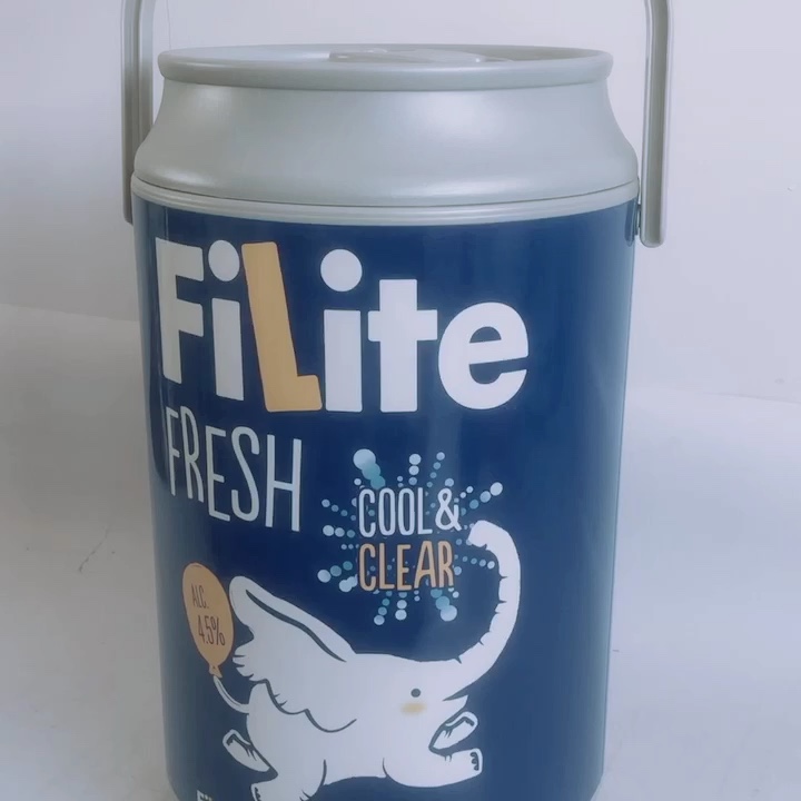 Hs Full Color Wrap Around Insulated Can Cooler Box For Ice Bucket