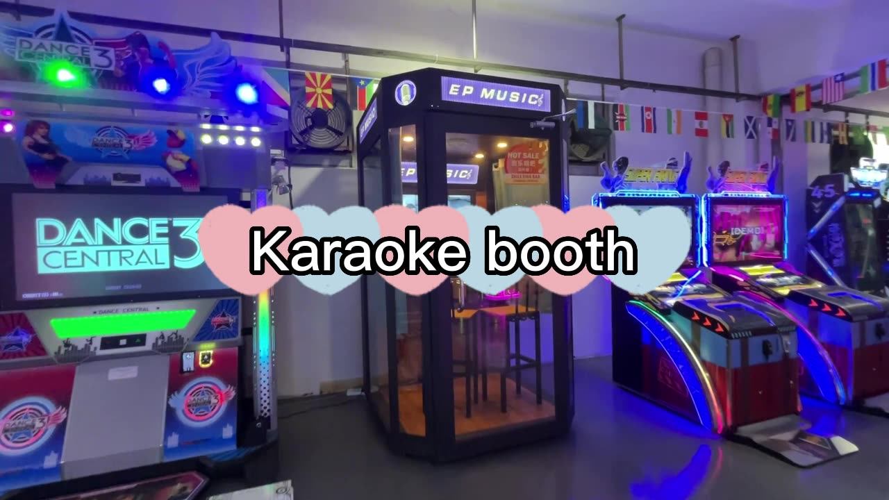 미니 KTV 부스 게임기 상업용 동전 투입식 노래방 부스 쇼핑몰 센터용