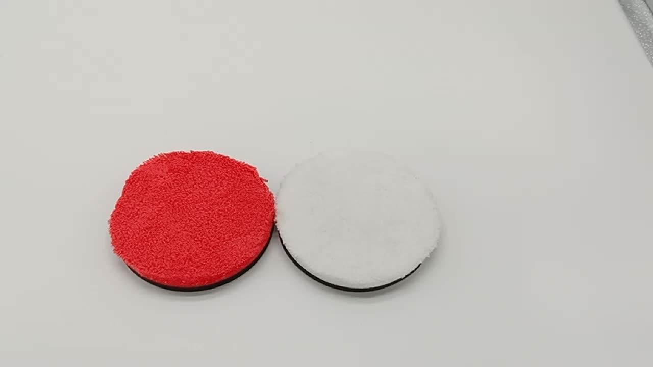 5 Inches Dia Fine Car Polishing Pad Cotton Foam Buffing Pad Microfiber