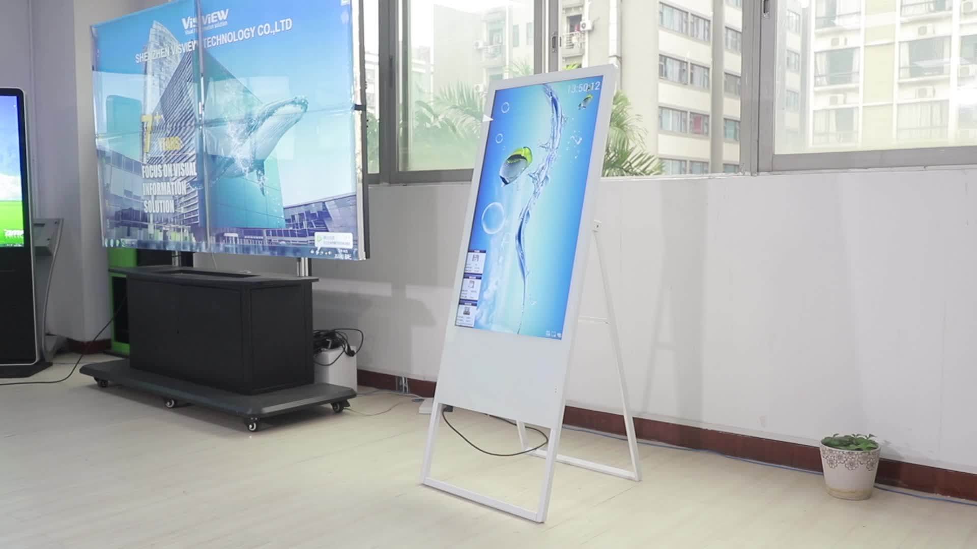 Hot Sale 32 Inch Intelligent Freestanding Poster Digital Board Stands
