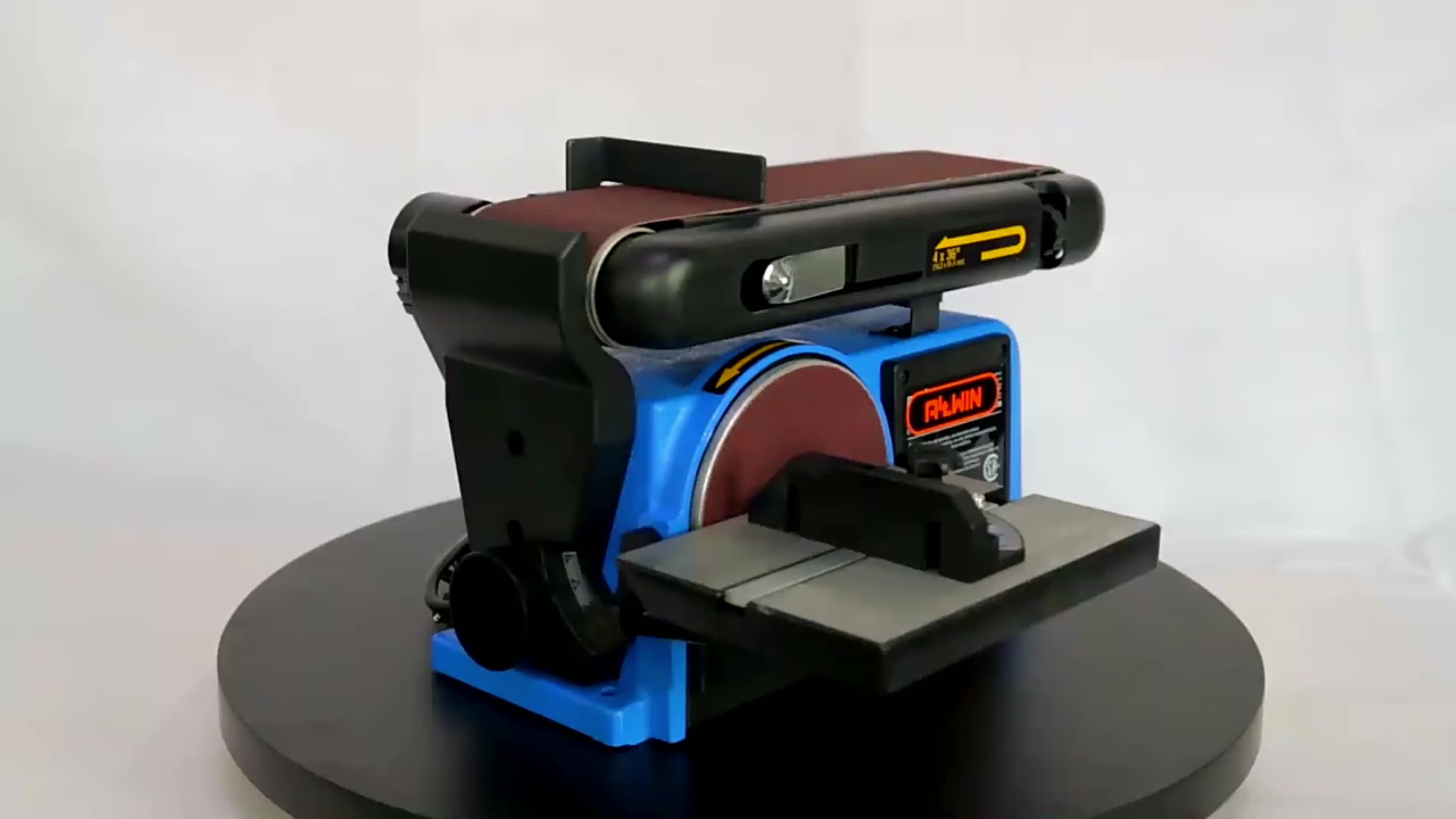 230v Adjustable Work Table Wide Belt Sander 150mm Disc Belt Sander