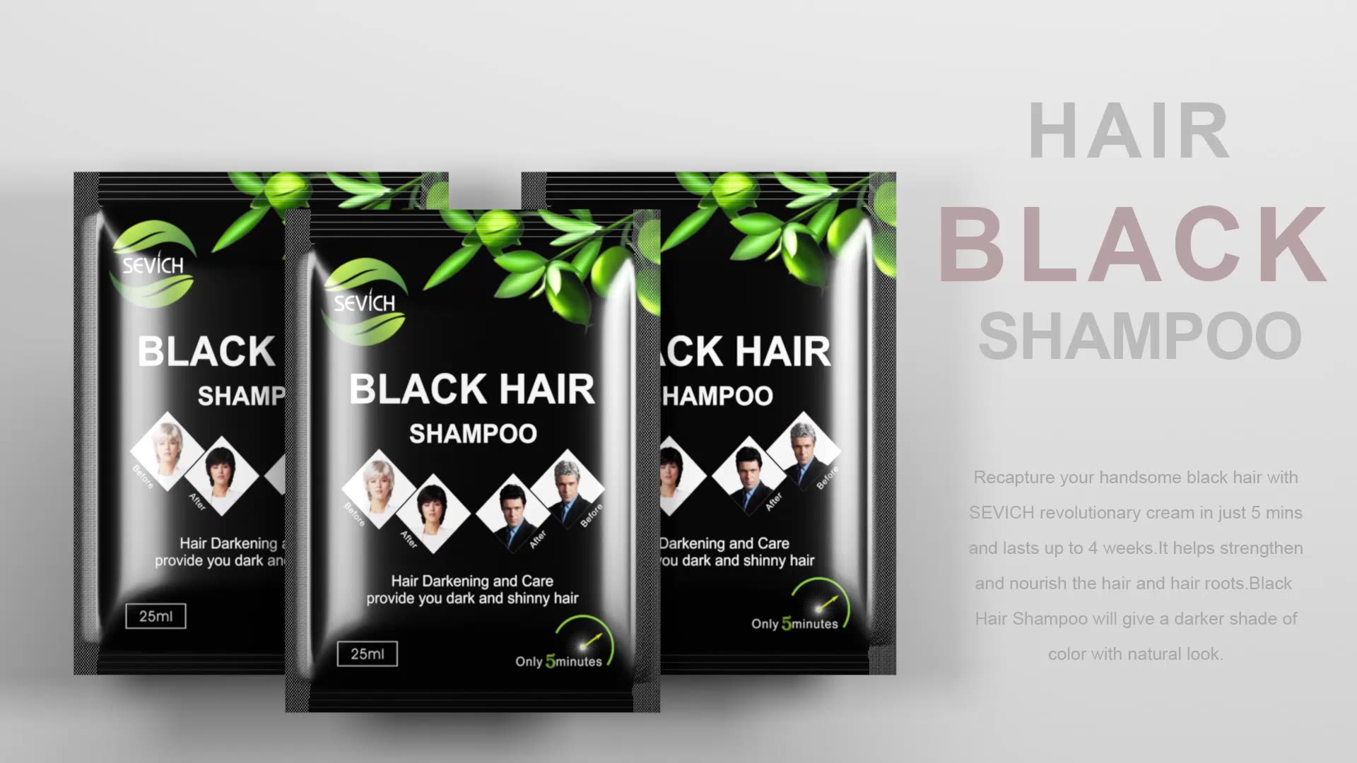 3 In 1 Natural Color Protect Dye Black Hair Shampoo For White Hair To Black Buy Black Hair 