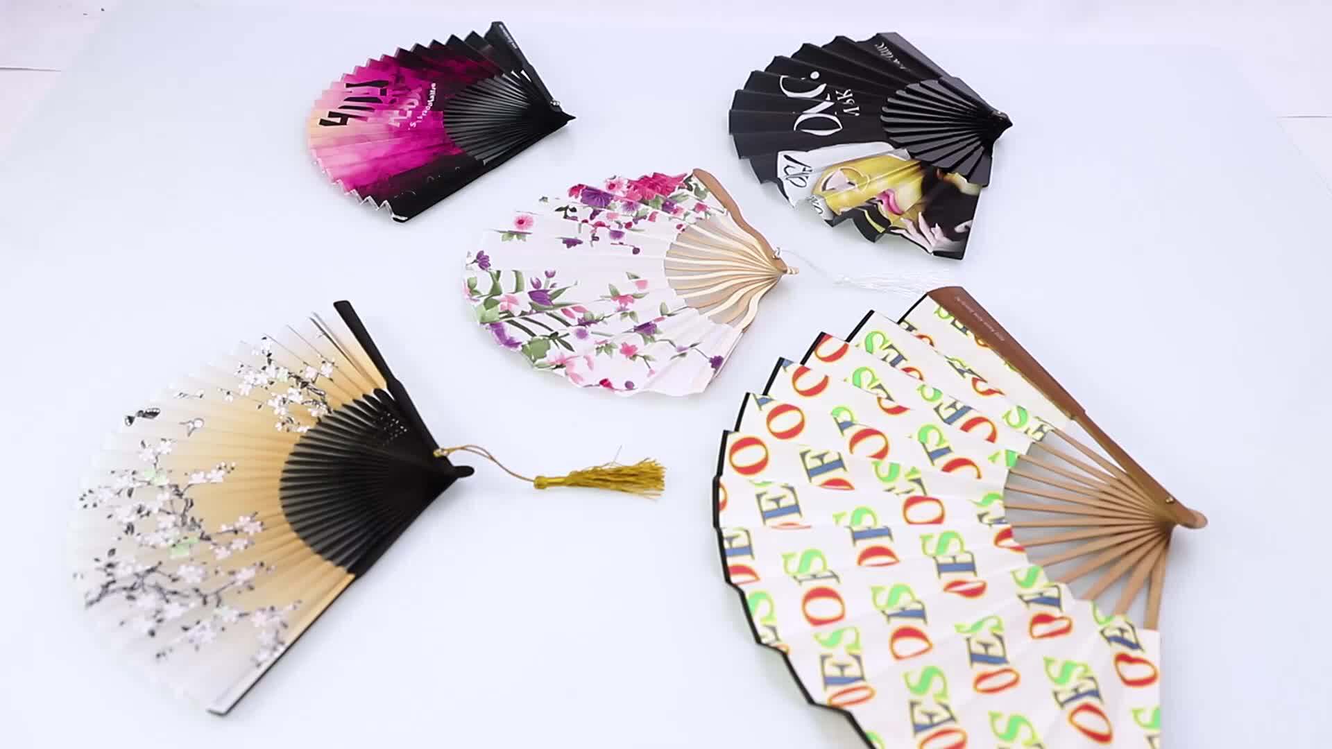 Wholesale Custom Logo Folding Hand Fan Exquisite Buy Hand Fan,Black