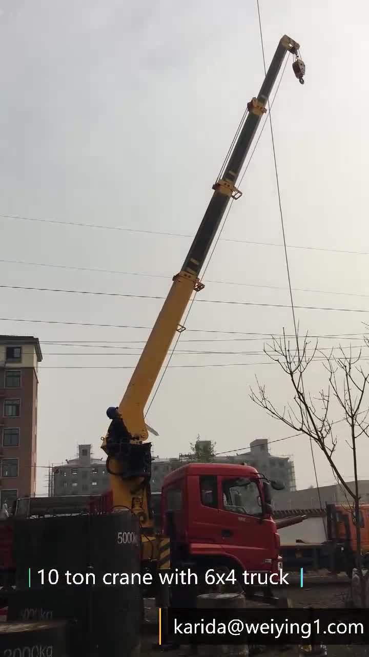 8.3 Meter Cargo Box 10 Ton Truck Mounted Cranes With 4 Our Riggers