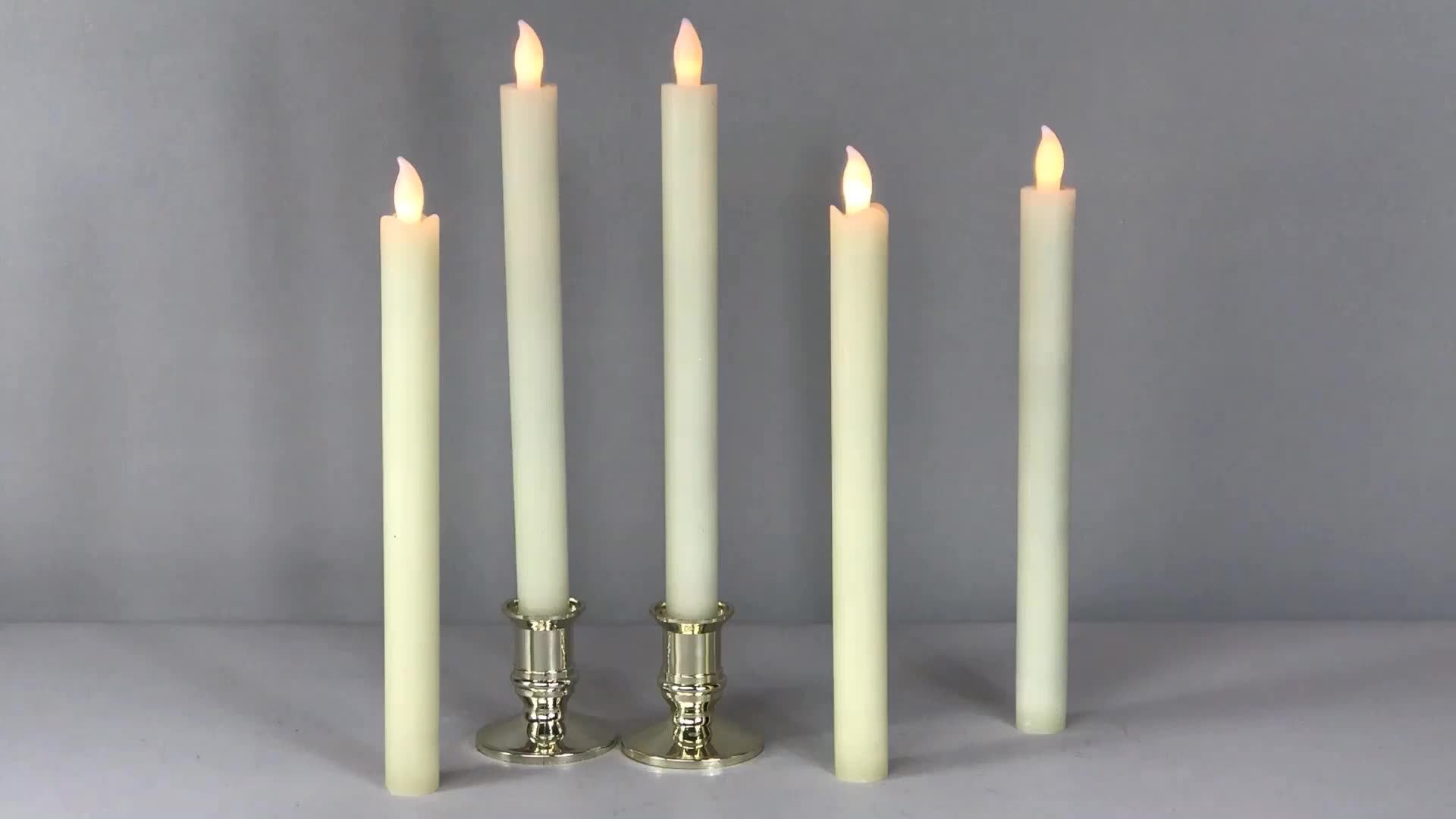 Christmas Ivory Battery Operated Real Wax Flickering Flameless Led