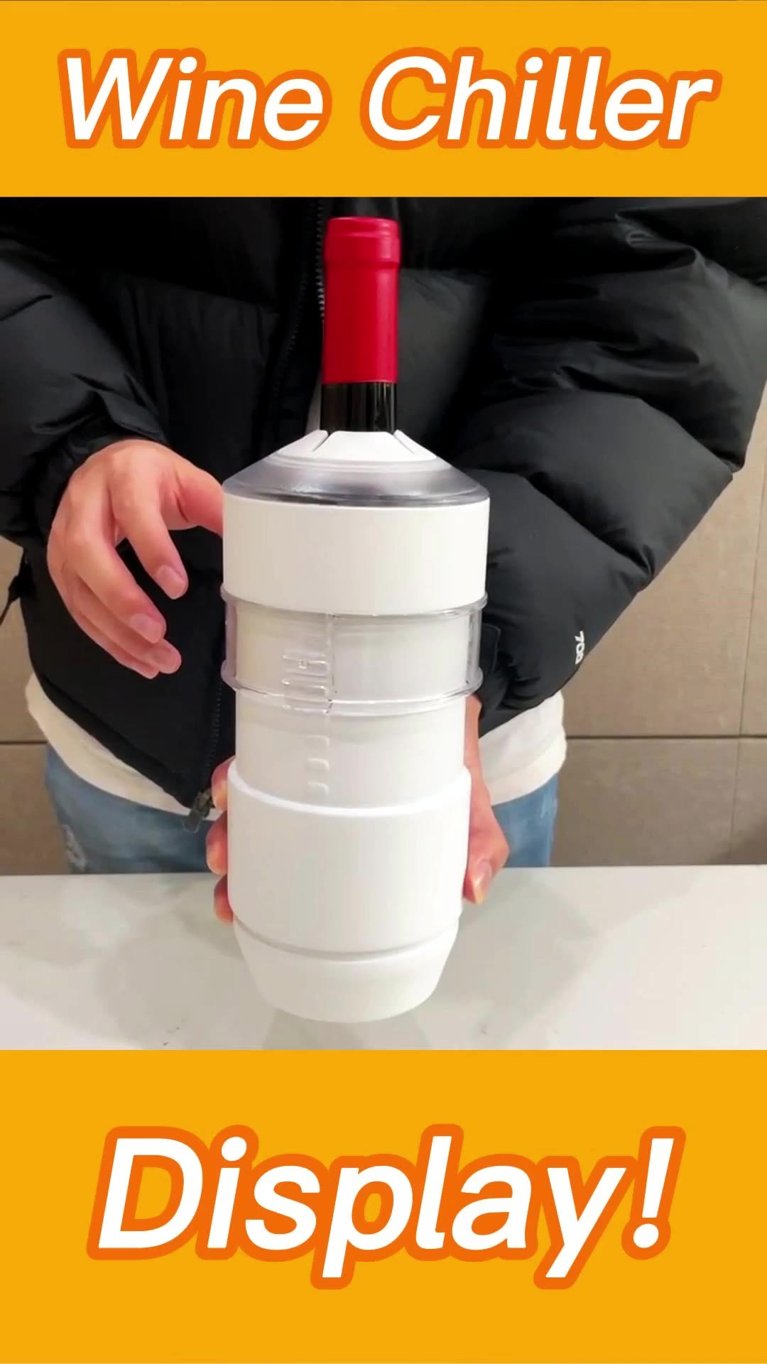 2023 Odm Wine Chiller With 2 Stemless Wine Tumblers Stainless Steel