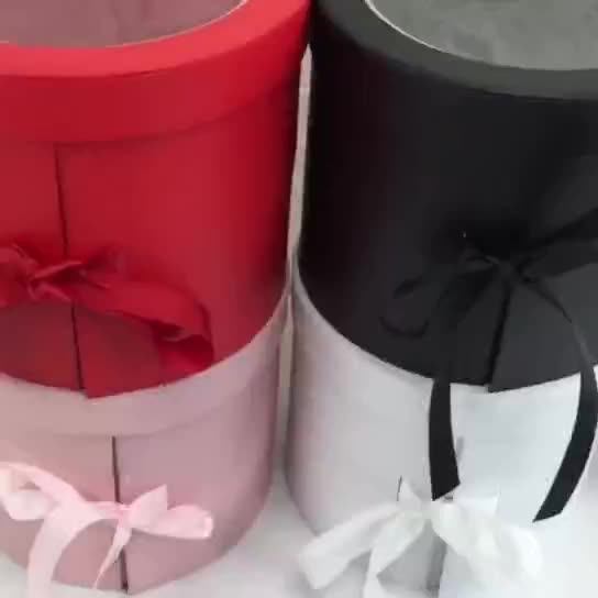 Round 2 Layer Flower Box Double 2 Tier Rotating Drawer Flower Bouquet