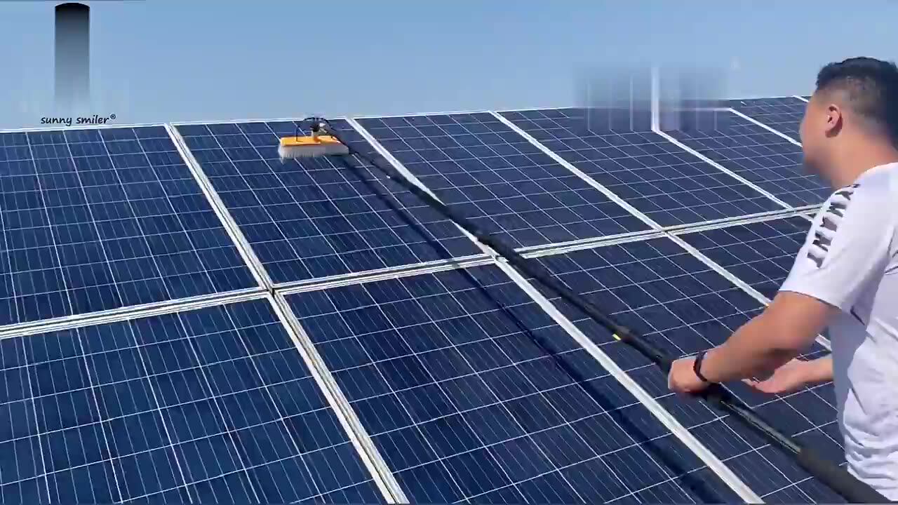 3m-12m Avec Brosse, Nettoyant Photovoltaïque Outil Télescopique Lavage