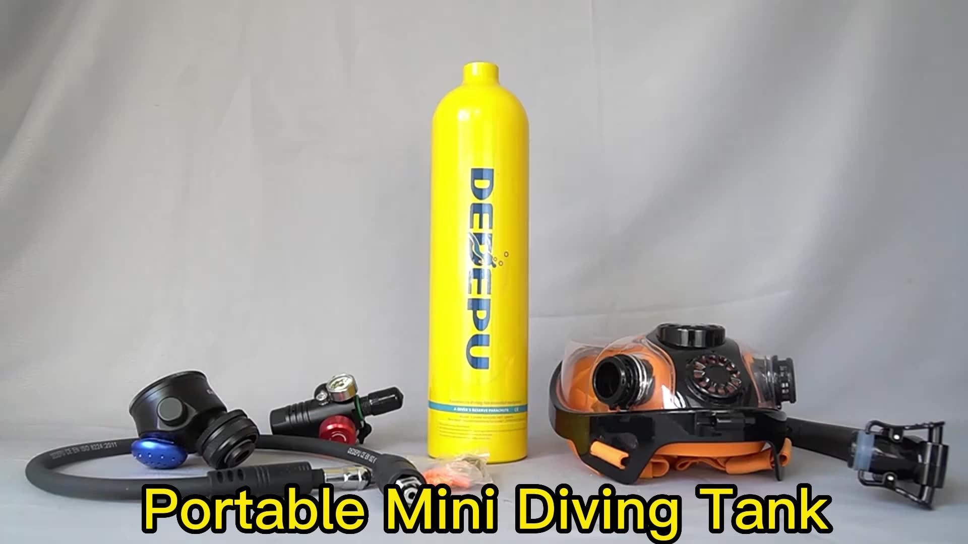 Underwater Mini Lung Air Tank And Mask 1l Scuba Diving Oxygen Tank