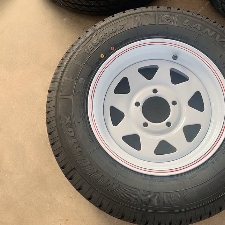 Light Truck Tire 185r14c 8pr Fitted With Sunraysia Trailer Rim Buy