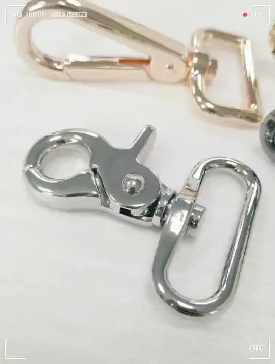 Light Gold Handbag Hardware Swivel Snap Hooks For Leather Bags Snap