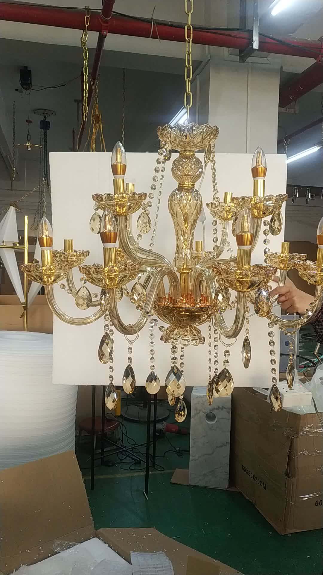 Hotel K9 Crystal Chandelier Cognac Lustres De Cristal Wedding