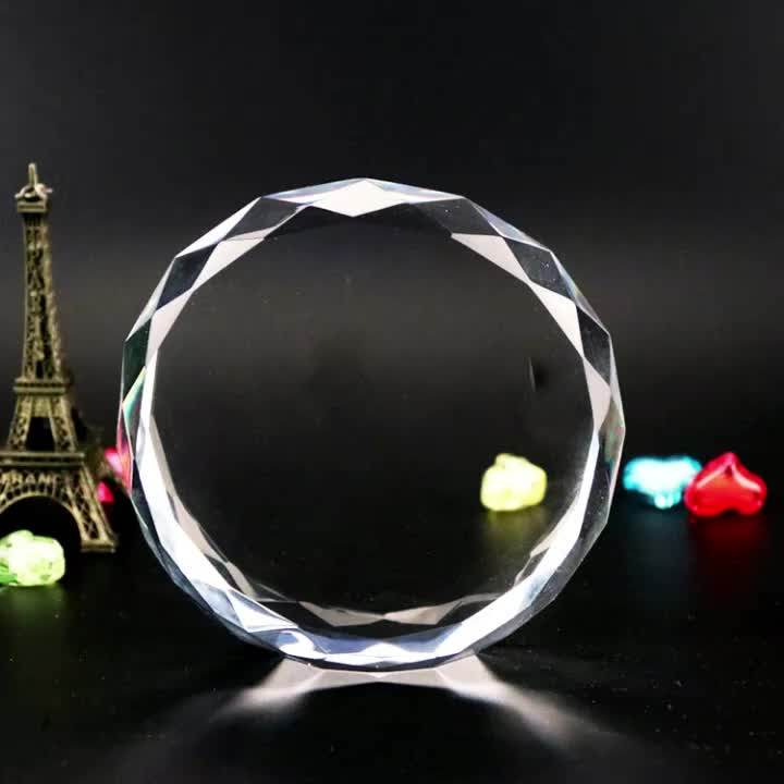Wholesale Round Shape Paperweight With Facet For Wedding Souvenir