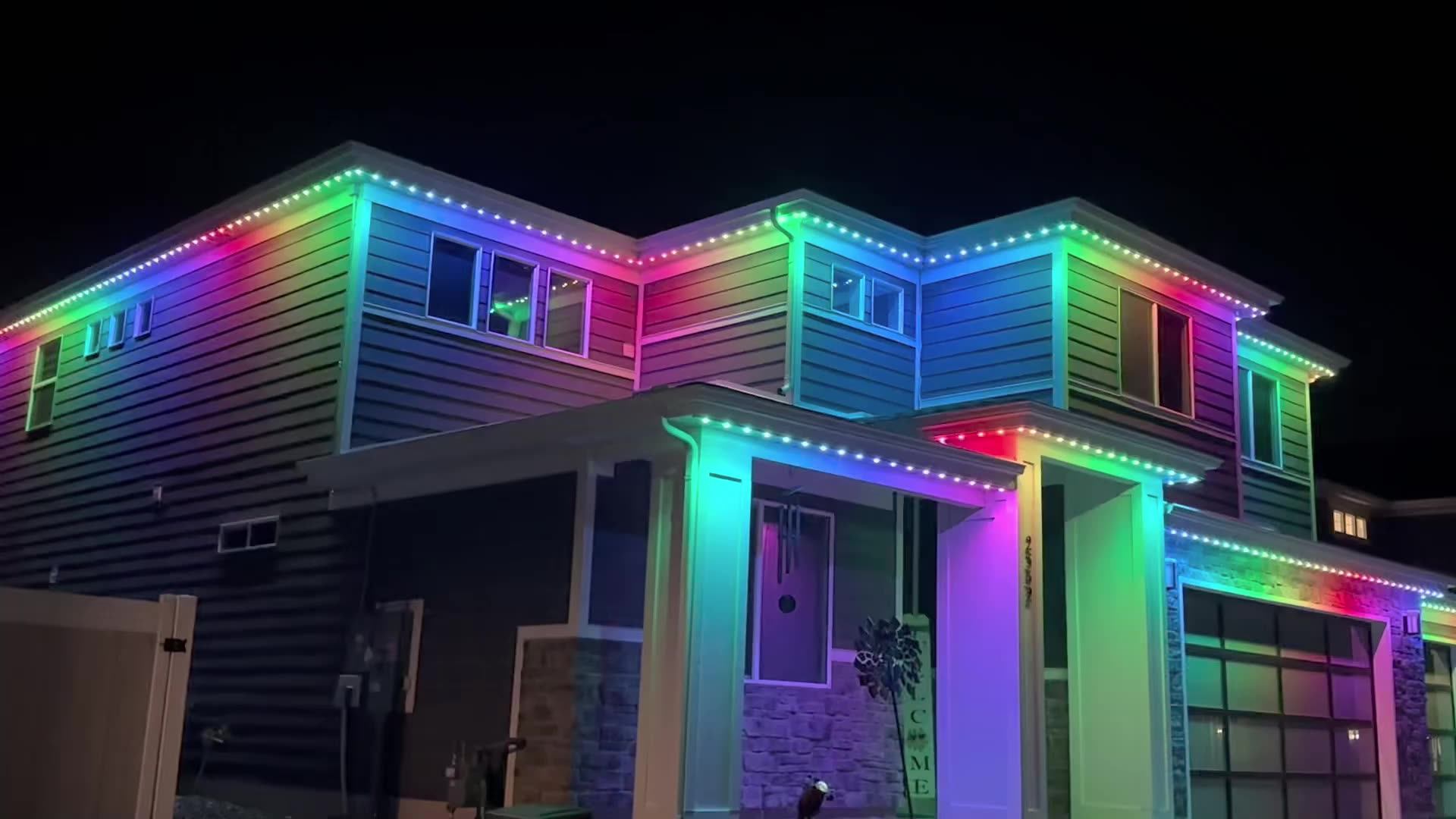 Permanent Exterior Holiday Decoration Lights Rgbic 48v Jellyfish