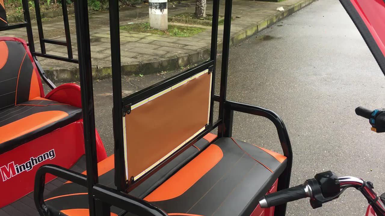6 Passengers Enclosed Electric Keke Tricycle For Family 1200w 1500w