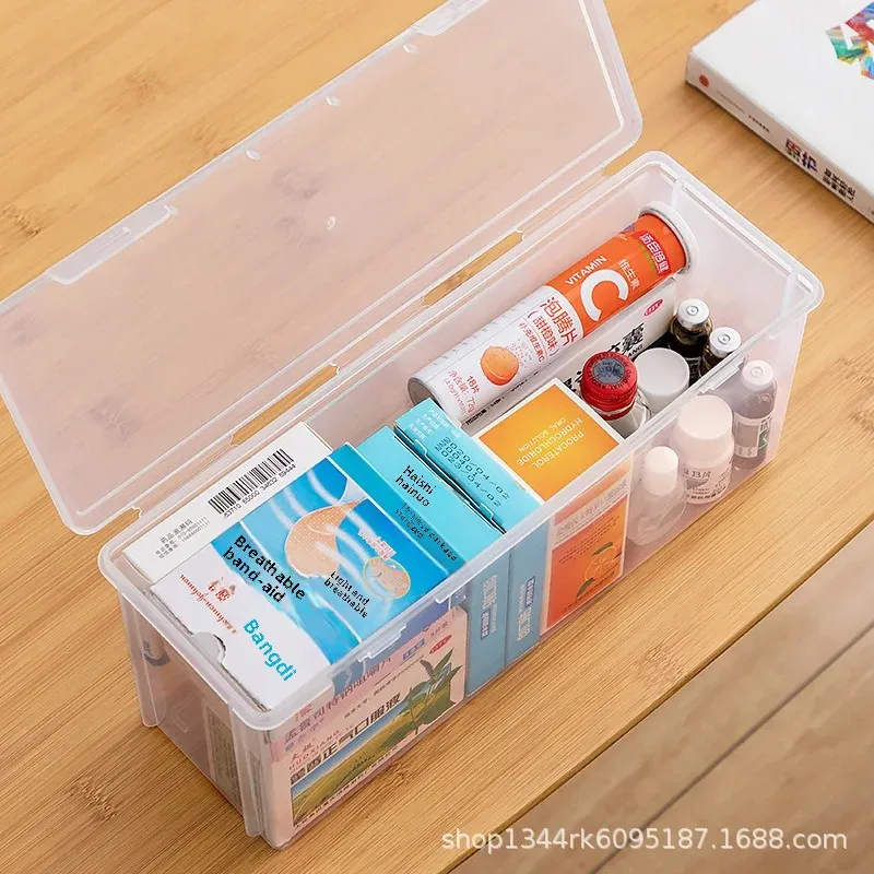 Household Medicine Box Storage Box Household Medicine Box Transparent First Aid Box Medicine Storage Box Medicine Medicine Box Mask Box