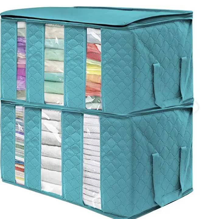 Jumbo Ziplock Non Woven Clothes Blankets Quilt Storage Bags Foldable