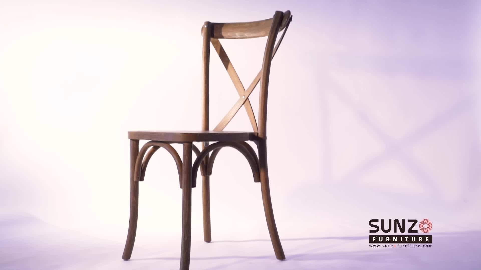 High Quality Vintage Cross Back Chair Farm Oak/beech/birch Wood Wedding