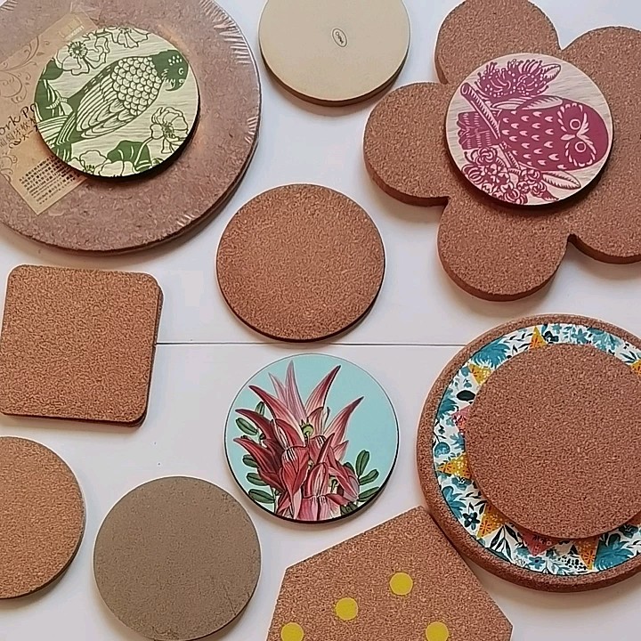 Wholesale Eco Friendly Blank Cork Coasters Round Shape Coaster With