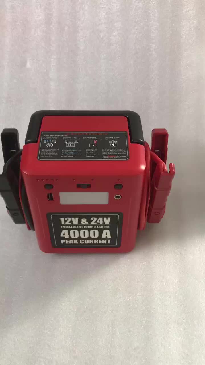 High Capacity Powerful 12v/24v 42000mah Jump Starter Truck Heavy