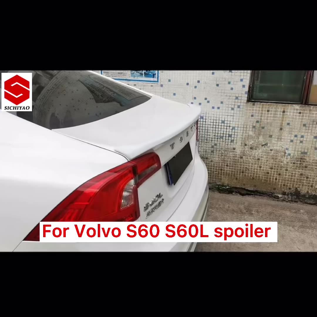 Aileron Haut De Gamme Pour Volvo S60 - Becquet Arrière En Fibre De Verre Apprêté, Neuf Sans Marque