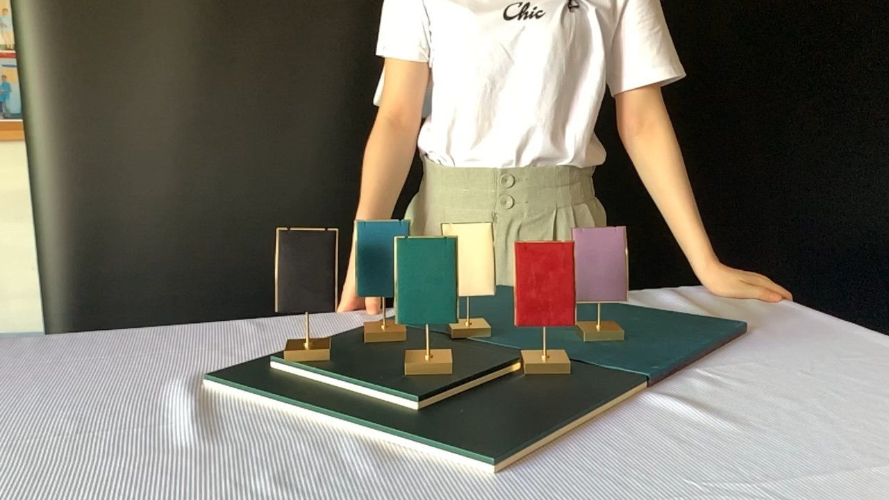 Jinsky Wooden Suede Display Set For Jewelry Ring Bangle Bracelet