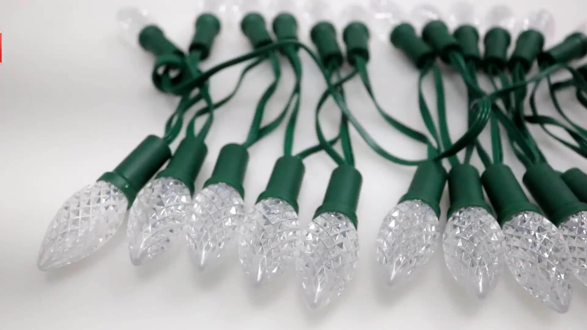 Waterproof 12v Ws2811 C9 Pixel Rgb Led Light String Outdoor Christmas