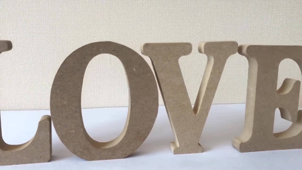 Wedding Art Minds Handicraft Cheap Wholesale Free Standing Arabic Large Mdf Wooden Alphabet