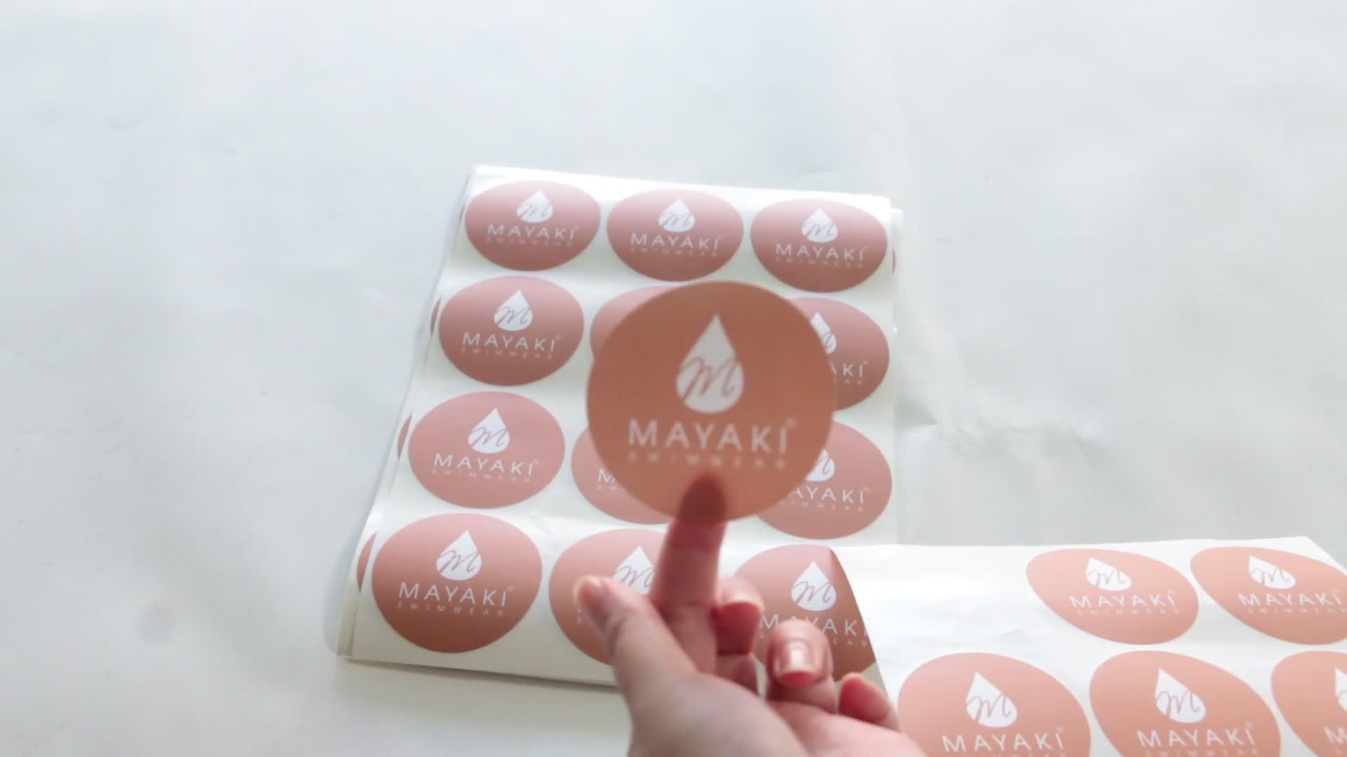 Custom Printed Circle Round Vinyl Adhesive Logo Label Sticker Printing