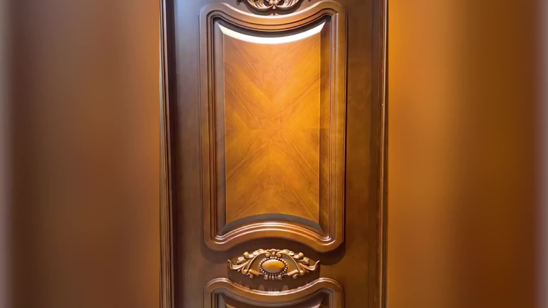 Solid Wood Mahogany Door Antique Carved Wooden Entrance Door With High