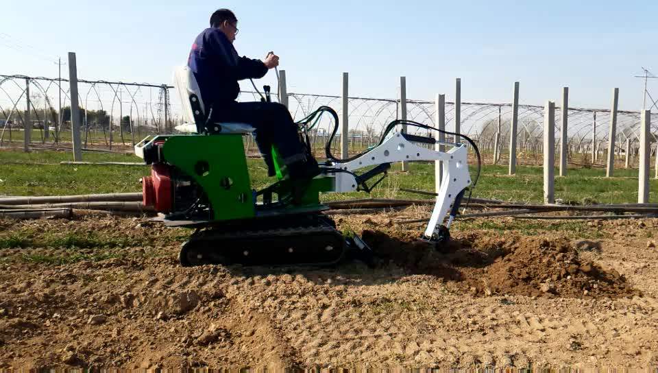 Vtwo8 China 0.8ton Mini Excavator Trench Digger Soil Digging Machinery