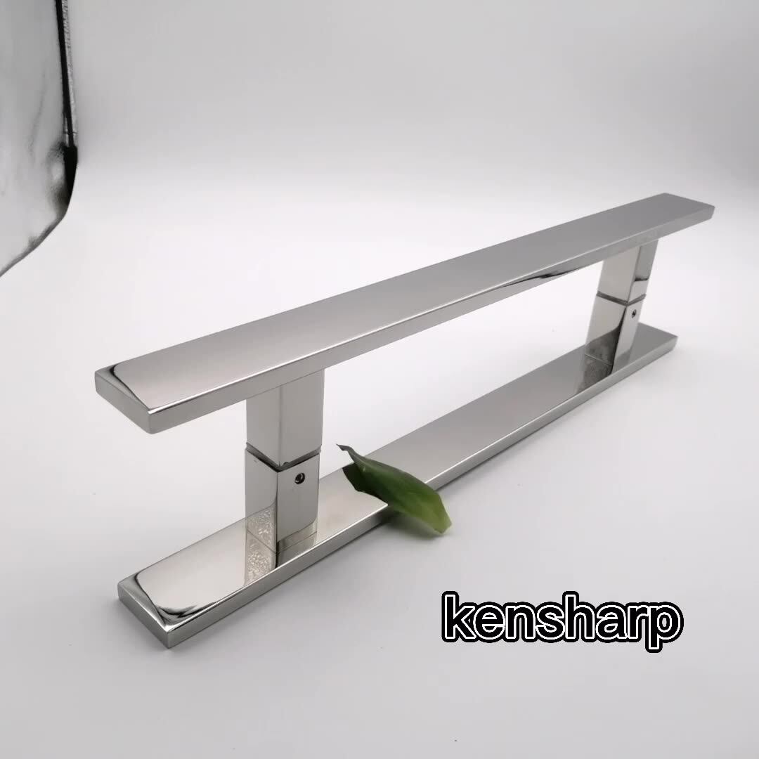 Glass Door Handle Sliding Push Pull Hardware Black Gold Brushed Silver