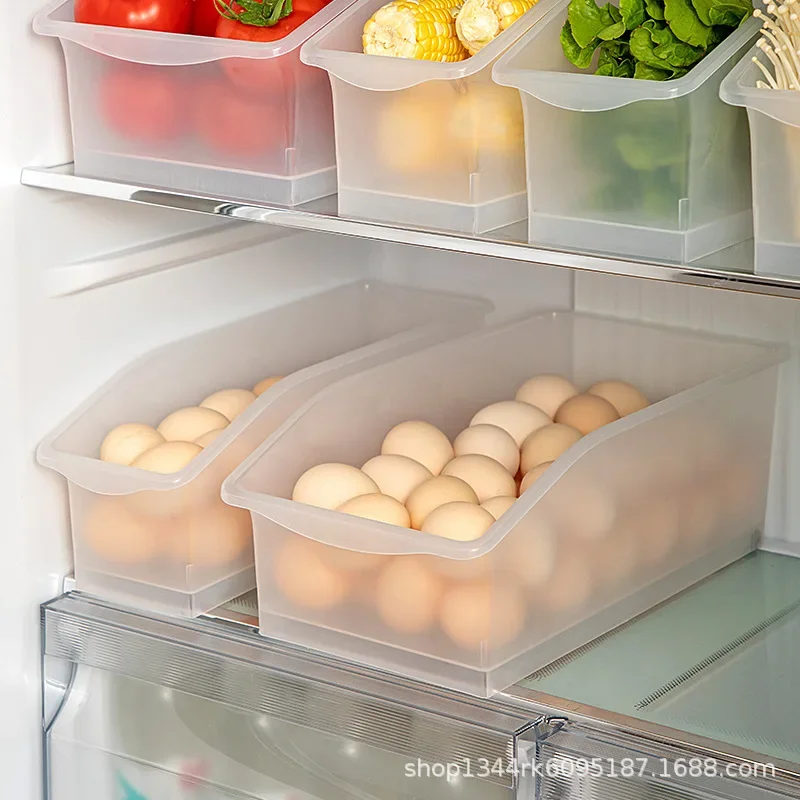 Egg storage basket pull-out refrigerator freezer storage box special beverage storage finishing artifact kitchen finishing box
