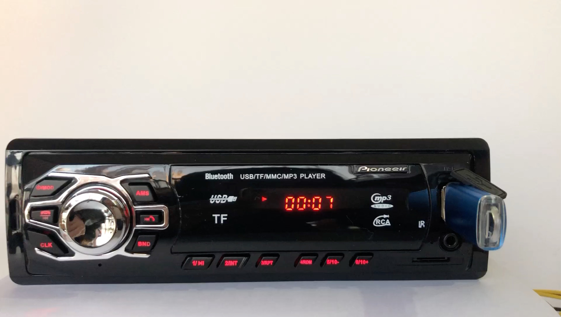 パイオニアカーオーディオ Sd の Usb 、 Aux カーステレオ Mp3 プレーヤー液晶パネル Led パネルと Bluetooth オプション車ステレオ Buy Ac/dc ラジオ