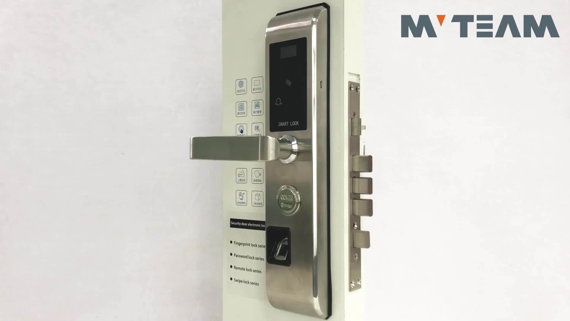 Electronic Smart Keyless Door Lock Thumbprint Lock With Discreet Peek