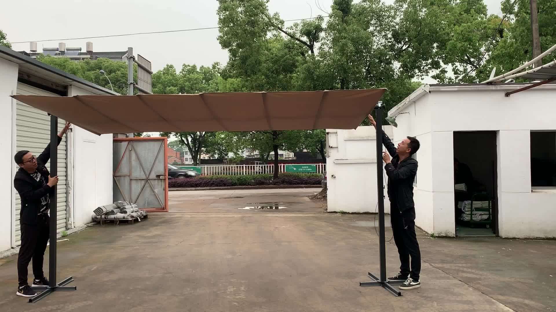 Steel Free Standing Dual Post Awning Gazebo Extension Awning Buy Free