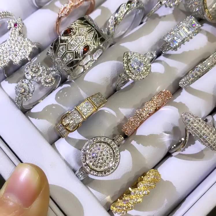 18k Real Gold Plated Colorpreserving Ring Mixed Batch Of Fashion