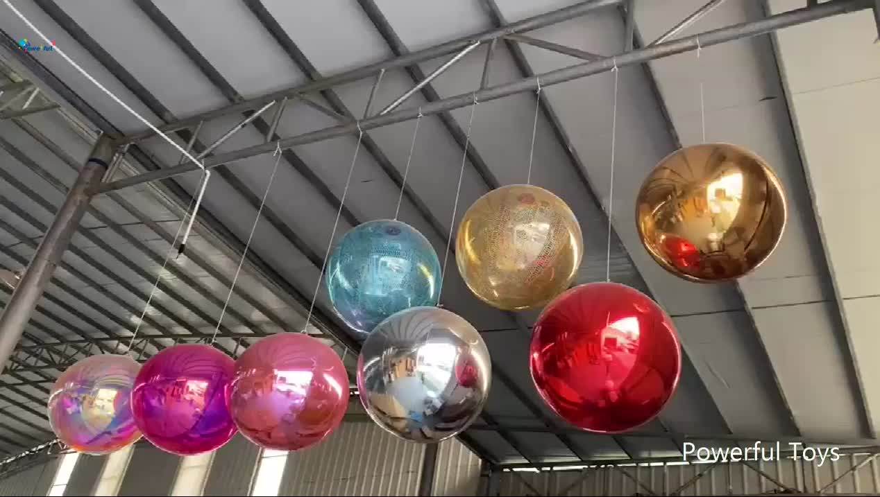 Customized Inflatable Hanging Decoration Mirror Ball,Giant Reflective