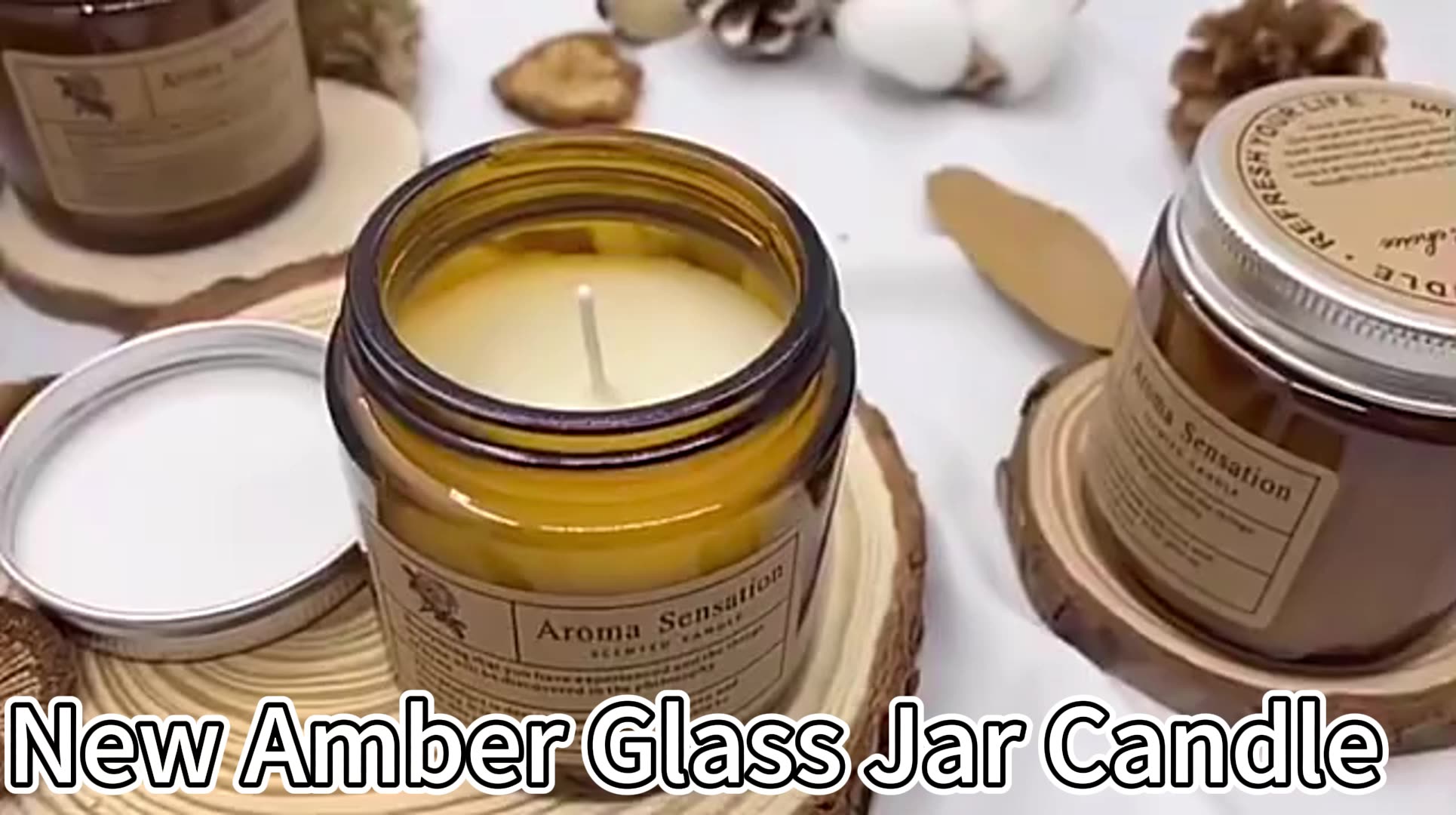 Wholesale Soy Candle For Birthday Gift Home Scented Amber Jar Candles