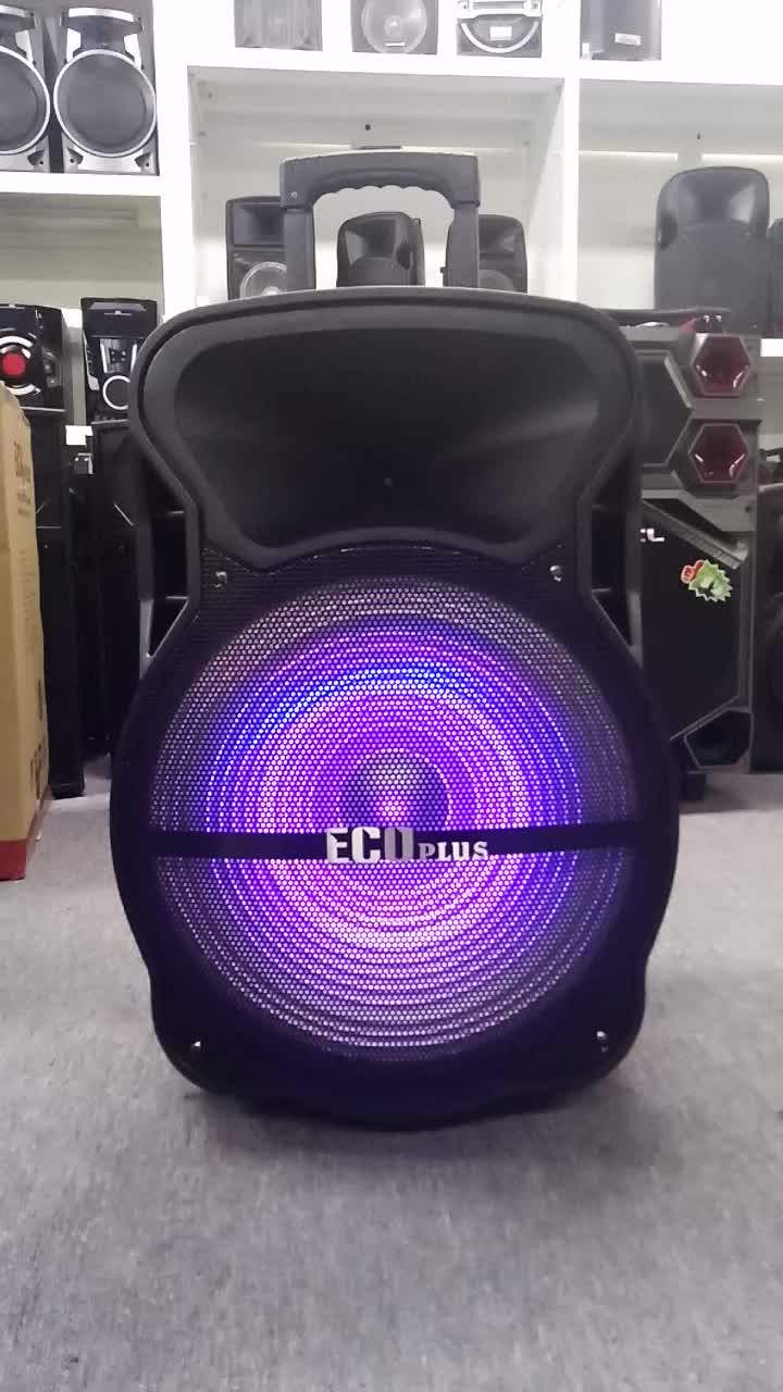 15 Inch Portable Speaker Outdoor Wireless Trolley Party Speaker With